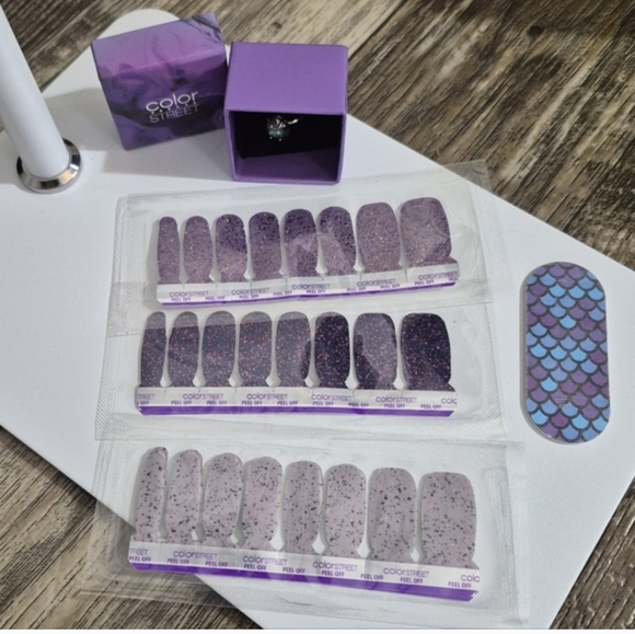Color Street Other - Color Street Color Play Purple Sparkle Nail Strips Set